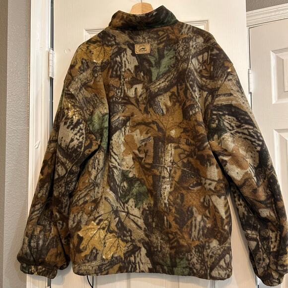 Vintage Duxbak Reversible Camo Fleece Jacket Men’s L XL Hunting Coat - Picture 1 of 5